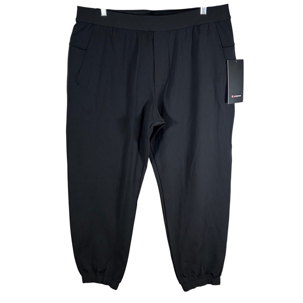 Lululemon Sojourn Jogger Shorter Black Warpstreme Pants XL LM5BS4S New
